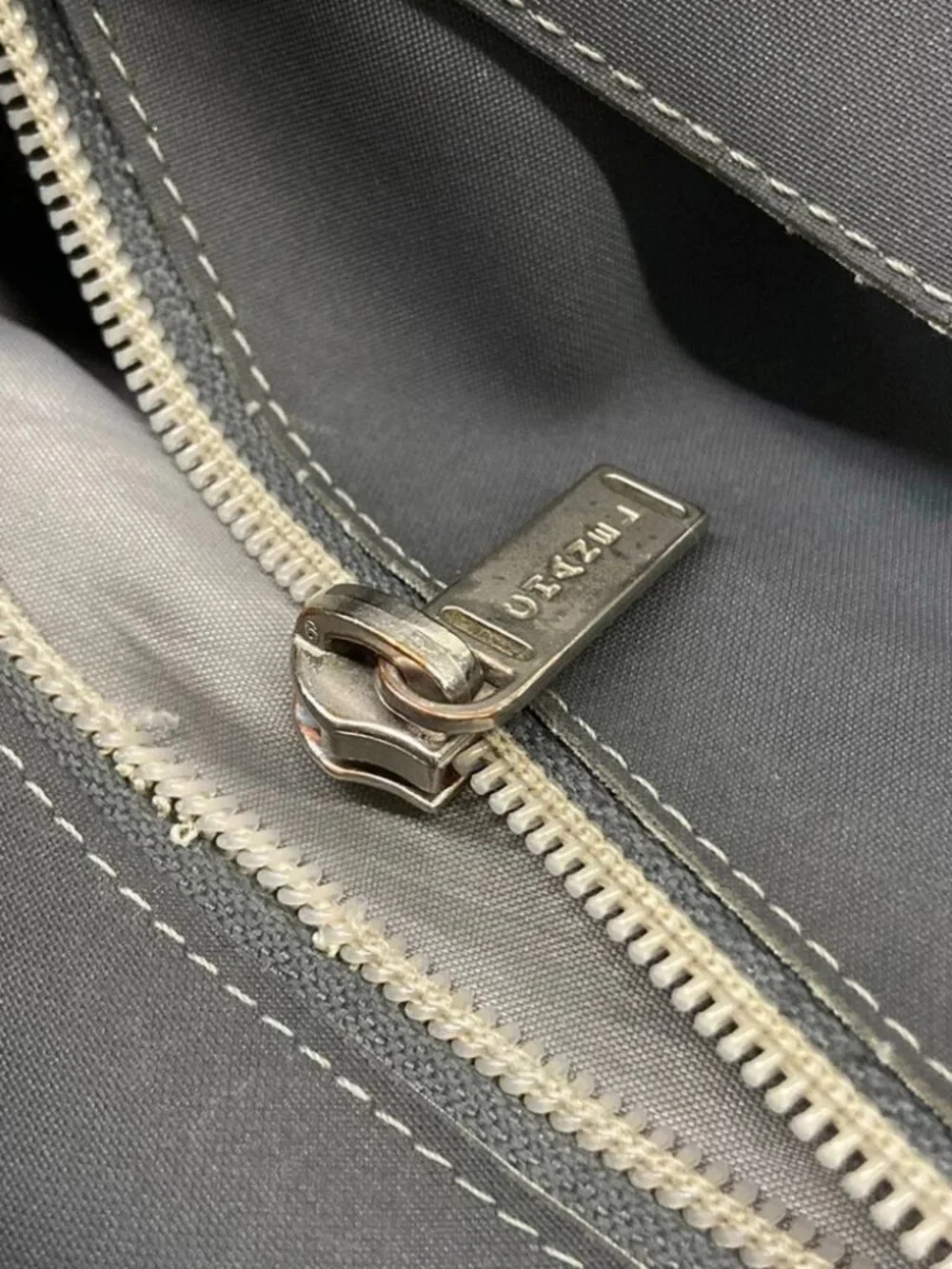 CHANEL Dark Gray Chemical Fiber Shoulder Bag